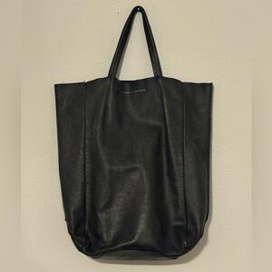 Black Leather Tote Bag Ampersand As Apostrophe
